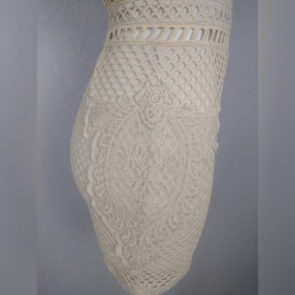 Missguided x Carli Bybel Mesh Lace Long Sleeve Mini Dress Size 4 - Picture 12 of 16